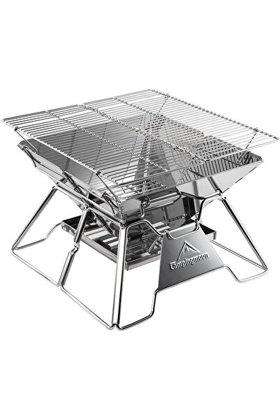 portabl شواية فحم محمولة قابلة للطي من الفولاذ المقاوم للصدأ من كامبينج مون (...