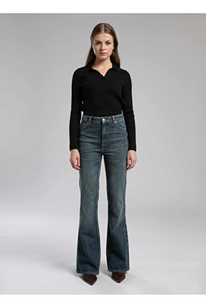 Lee Cooper Mavi Kadın Flare Denim Pantolon 261 LCF 121003 LUNA EASTER JUNIPER