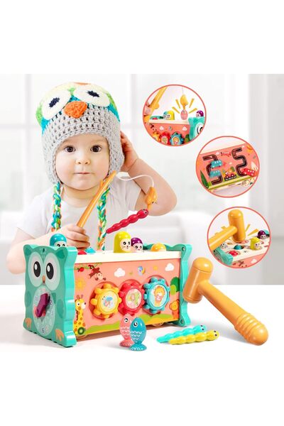 Arabest 8 in 1 Montessori Toys for 1 Year Old,Pounding Toys for Toddles 1-3 with Whack a Mole Game,Hammering