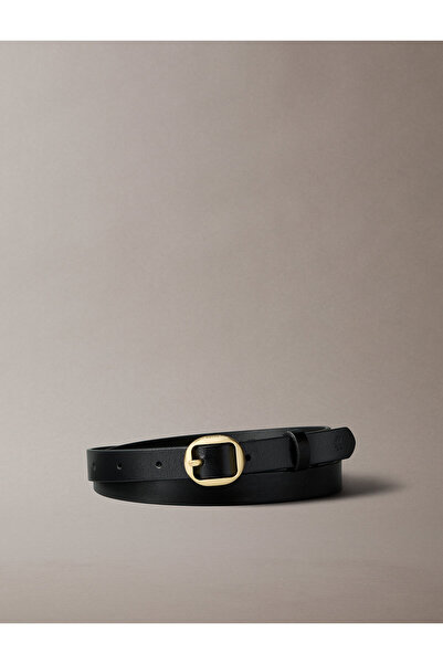 Calvin Klein حزام جلدي بإبزيم دائري