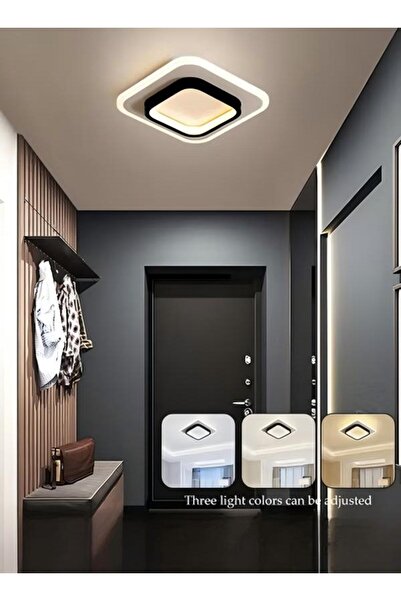 DOMEET LED Ceiling Light, Ceiling Lamp, Square Corridor Light, Tri colored li...