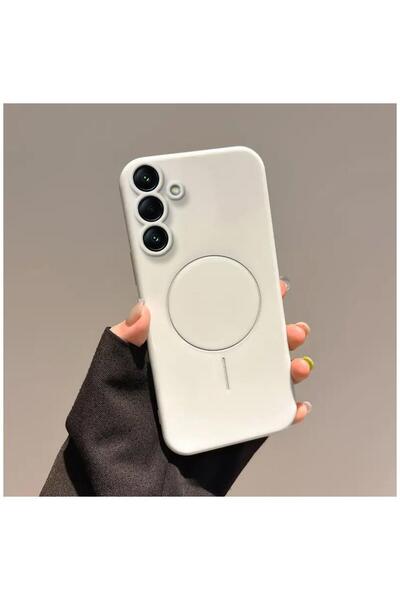 Zebana حافظة متوافقة مع هاتف سامسونج جالاكسي A55، حافظة من السيليكون البيضاء