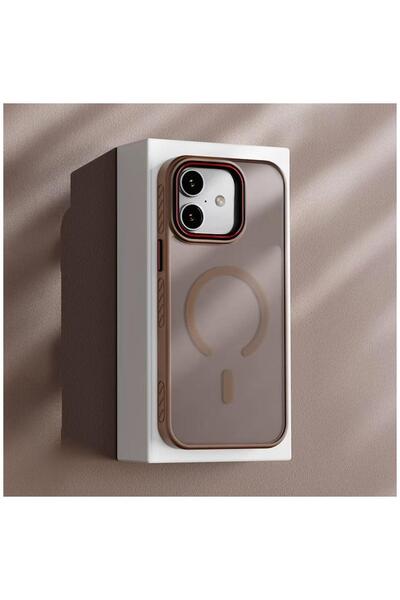 Zebana iPhone 16 Plus Uyumlu Kılıf Aura Silikon Kılıf (Kablosuz Şarj) Desert ...