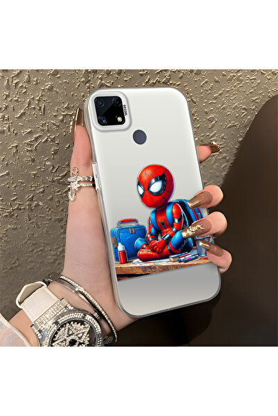 Hontinga حافظة سيليكون رقيقة مقاومة للصدمات بنمط سبايدر مان متوافقة مع هاتف R...