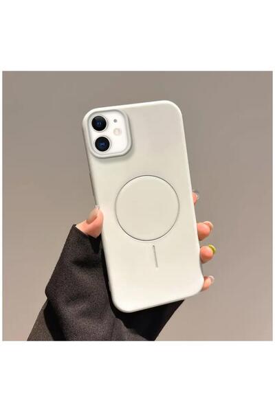 Zebana iPhone 12 Compatible Case Vivid M-Safe Silicone Case White