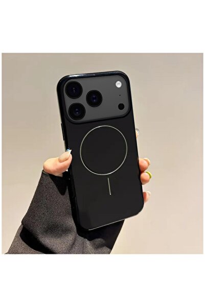 Zebana iPhone 17 Pro Compatible Case Vivid Silicone Case Black