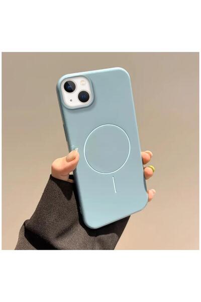 Zebana iPhone 14 Plus Compatible Case Vivid M-Safe Silicone Case Blue