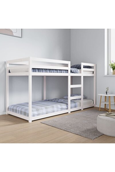 vidaxl Bunk Bed without Mattress White 80x200 cm Solid Wood Pine