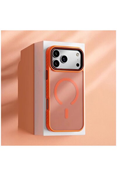 Zebana iPhone 17 Pro Max Compatible Case Aura M-Safe Silicone Case Orange