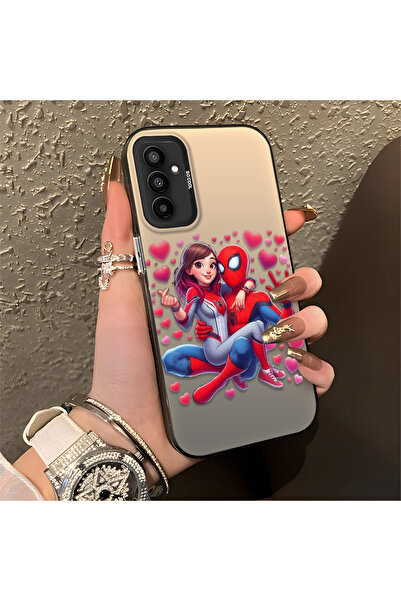 Hontinga حافظة سيليكون رفيعة مقاومة للصدمات بنمط سبايدر مان متوافقة مع سامسون...