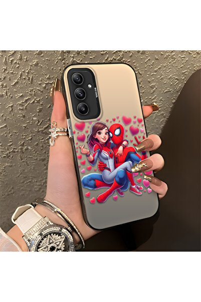 Hontinga حافظة سيليكون رفيعة مقاومة للصدمات بنمط سبايدر مان متوافقة مع هاتف س...