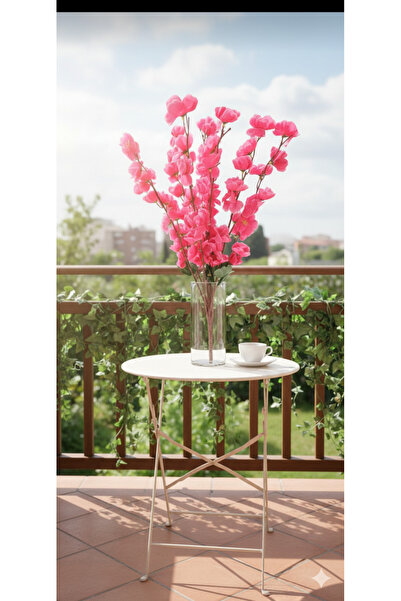 Miha Deco 1 adet 9 dallı fuşya ev vazo dekor