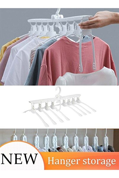 Generic 8 Tier Portable Folding Clothes Hangers