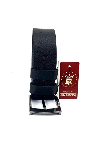 nehironline حزام جينز رجالي ساراك 1104 24K بعرض 4 سم باللون الأسود