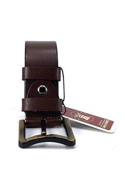 nehironline حزام جينز رجالي ساراك 1104 24K بعرض 4 سم بلون بني فاتح