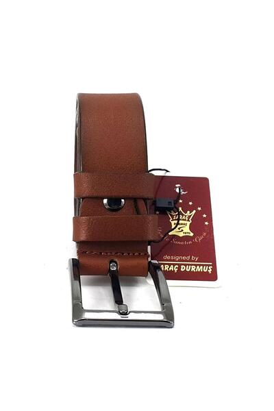 nehironline حزام جينز رجالي ساراك 1103 24K بعرض 3.5 سم بلون بني