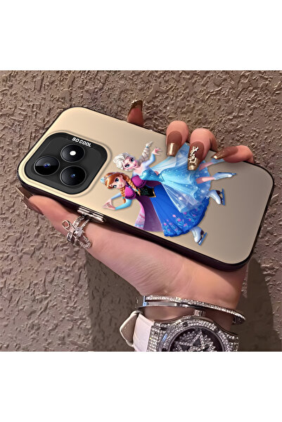 Hontinga حافظة صلبة رقيقة متوافقة مع كاميرا Realme C53، نمط إلسا