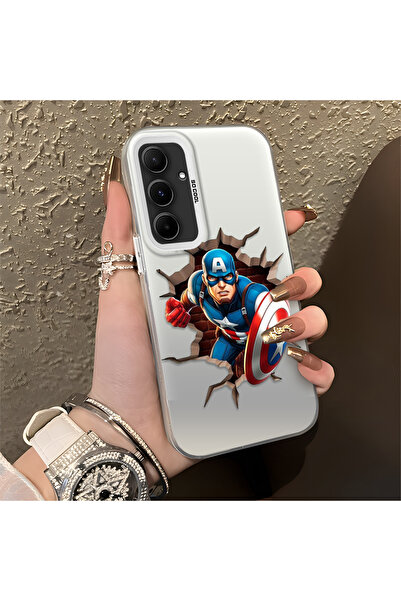 Hontinga حافظة سيليكون رفيعة مقاومة للصدمات بنمط كابتن متوافقة مع هاتف سامسون...