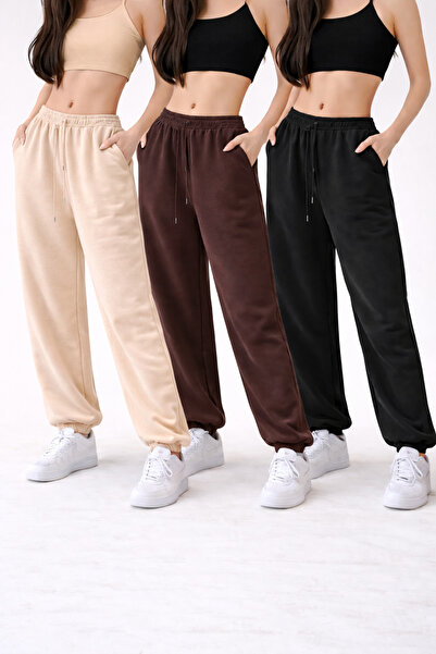 pandy 3-Piece High Waist Winter Fleece-Lined Unisex Full Fit Elasticated Leg ...