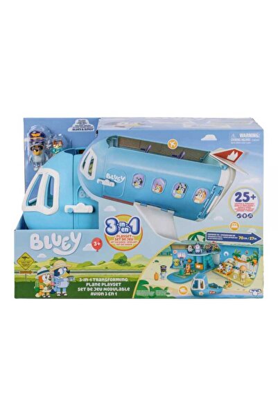 Genel Markalar Bluey 3ü 1 Arada Dönüşen Uçak Sesli Oyun Seti BLU17670