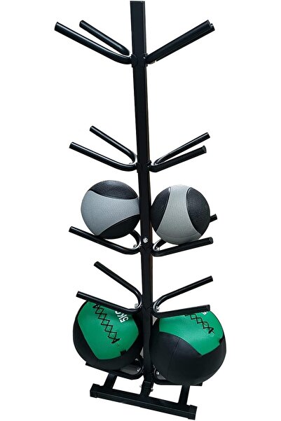 IxapA 5 Tier Medicine Ball Storage Rack Steel Freestanding Ball Holder Stand ...