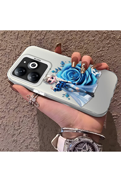 Hontinga حافظة صلبة رقيقة متوافقة مع كاميرا تكنو سبارك جو 2024 بنمط إلسا