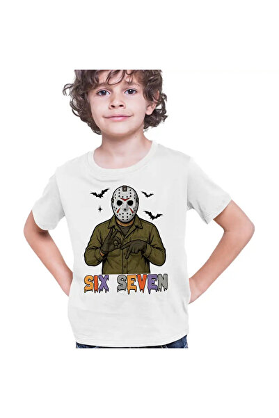 OEM Παιδικό μπλουζάκι Six Seven Jason Voorhees 67 για αγόρια με θέμα το Hallo...