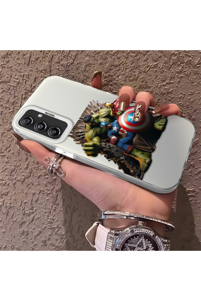 Hontinga حافظة صلبة رفيعة متوافقة مع كاميرا سامسونج جالاكسي M34 بنمط Hero