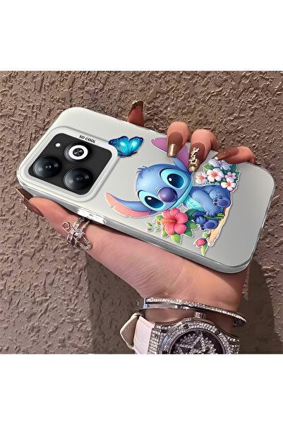 Hontinga حافظة صلبة رفيعة متوافقة مع كاميرا Infinix Smart 8/8 Pro مع نمط مخيط