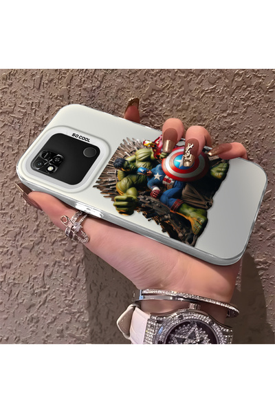 Hontinga حافظة رقيقة وصلبة متوافقة مع كاميرا Redmi 9C بنمط Hero