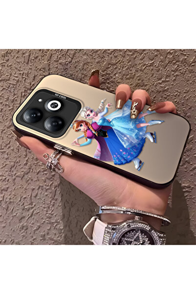 Hontinga حافظة صلبة رقيقة متوافقة مع كاميرا Infinix Smart 8/8 Pro، بنمط إلسا