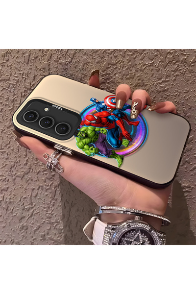 Hontinga حافظة صلبة رفيعة متوافقة مع كاميرا سامسونج جالاكسي S24 بلس بنمط الأبطال