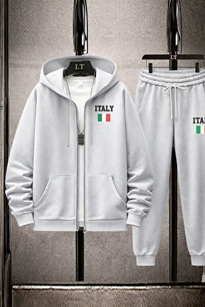 classy moda Muška trenerka sa kapuljačom i zatvaračem, sa otiskom italijanske...