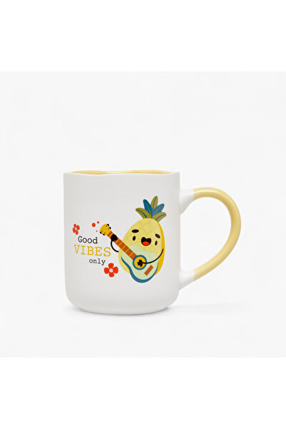 Lifestyle Pineapple Print New Bone China Mug with Handle - 380 ml