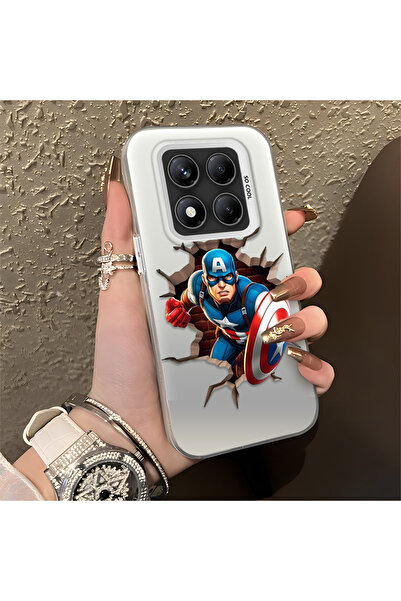 Hontinga حافظة سيليكون رقيقة مقاومة للصدمات بنمط كابتن متوافقة مع هاتف Redmi ...