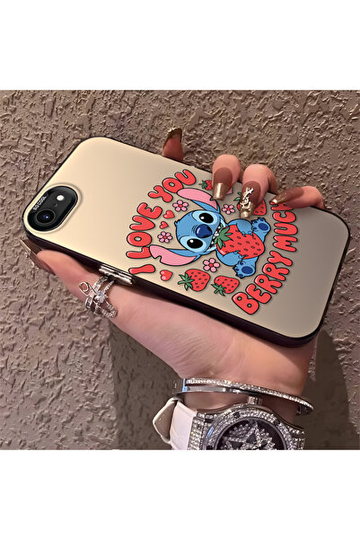 Hontinga حافظة صلبة رفيعة متوافقة مع كاميرا iPhone 7/8/SE 2020 2022، بنمط مطرز