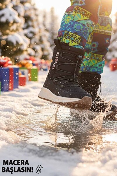 U.S. Polo Assn. Jeta Jr 5Pr Black Girls' Boots