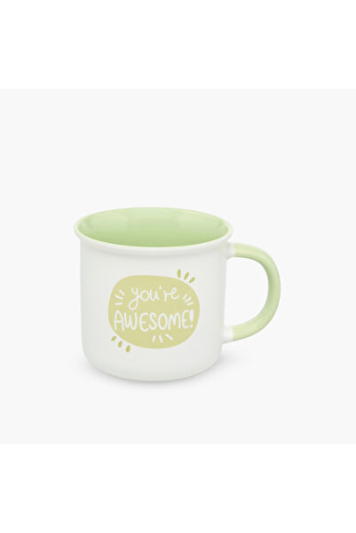 Lifestyle Slogan Print New Bone China Mug - 355 ml
