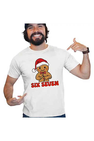 OEM Ανδρικό T-Shirt Six Seven Gingerbread Man Χριστούγεννα