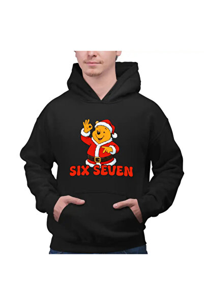 OEM Ανδρική Φούτερ με Κουκούλα Six Seven Winnie the Pooh Christmas 67