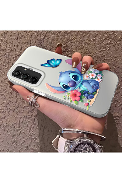 Hontinga حافظة صلبة رفيعة متوافقة مع كاميرا سامسونج جالاكسي A15، مزودة بنمط مخيط