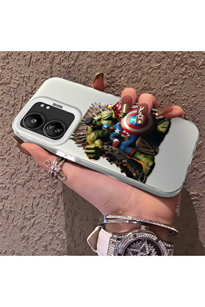 Hontinga حافظة رقيقة وصلبة متوافقة مع كاميرا Redmi 13C مع نمط Hero