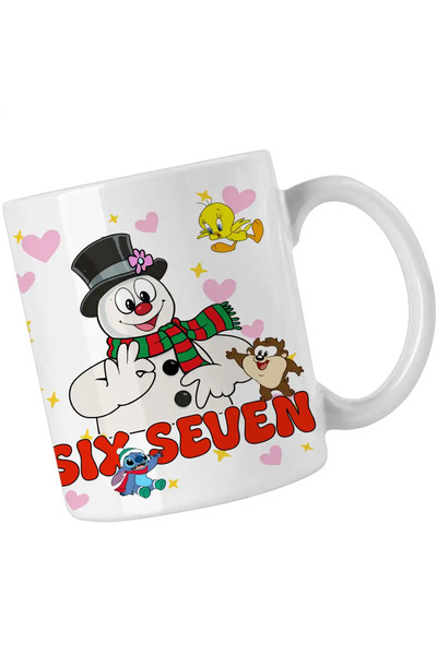 OEM Six Seven Snowman Christmas Mug 67