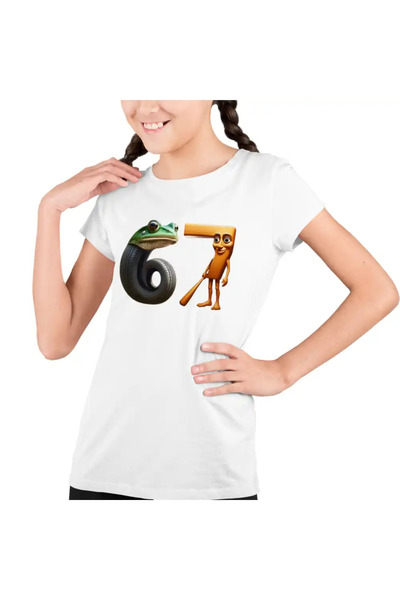 OEM Tricou Copii Fete Six Seven Tung Tung Sahur Italian Brainrot Meme