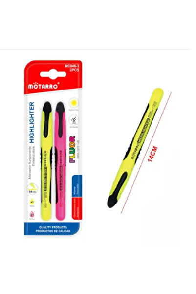MOTARRO Highlighter Pen MC046-3, Bright Fluorescent Marker Pens for School, O...