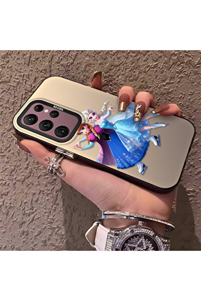 Hontinga حافظة صلبة رفيعة متوافقة مع كاميرا سامسونج جالاكسي S22 ألترا بنمط إلسا