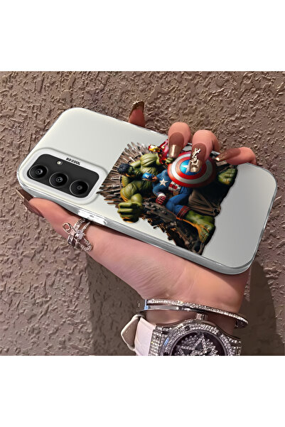 Hontinga حافظة صلبة رفيعة متوافقة مع كاميرا سامسونج جالاكسي A25 بنمط Hero