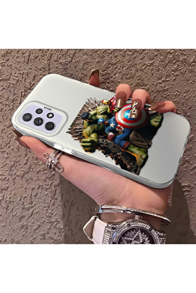 Hontinga حافظة صلبة رفيعة متوافقة مع كاميرا سامسونج جالاكسي A72 بنمط Hero