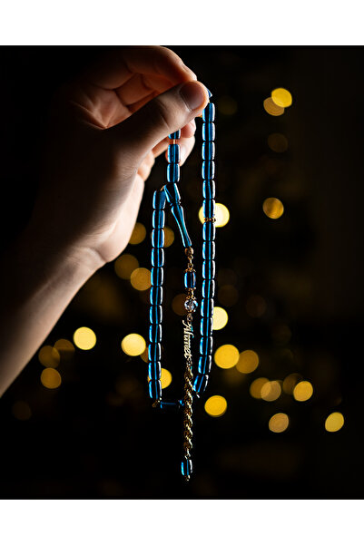 COLLECTION OF ROSARY Sınırlı Zevk | Mavi Ateş Kehribar Tesbih | 925 Ayar | Ki...
