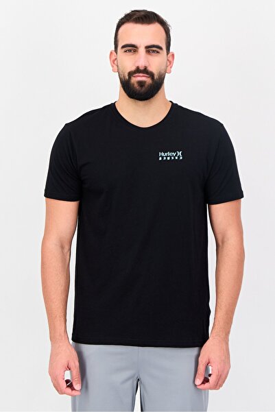 Hurley Men Sportswear Fit Short Sleeve Outdoor T-Shirt, Black